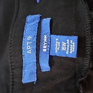 Apt 9 Blk Pants Full length Size 16 W